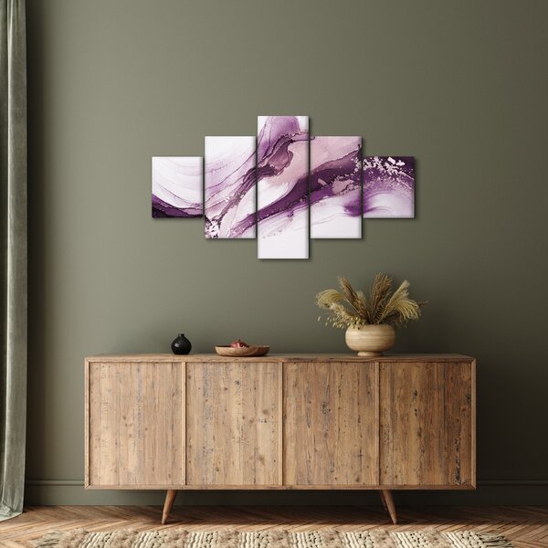 Obraz - Purple fluid art (125x70 cm)