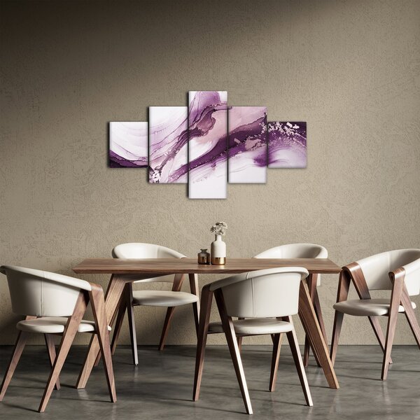 Obraz - Purple fluid art (125x70 cm)