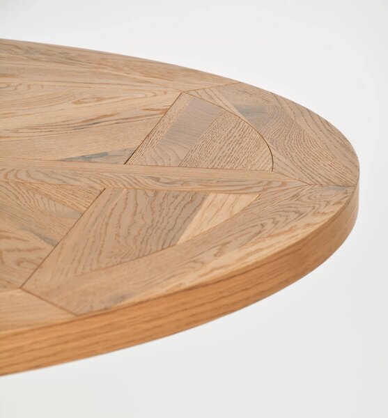 LivinHill Jídelní stůl Indus 125 cm z masivu dub přírodní/grafit