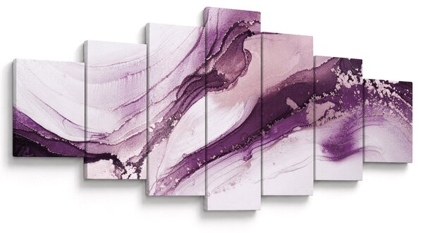 Obraz - Purple fluid art (210x100 cm)