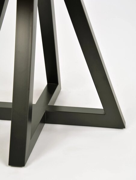 LivinHill Jídelní stůl Indus 125 cm z masivu dub přírodní/grafit