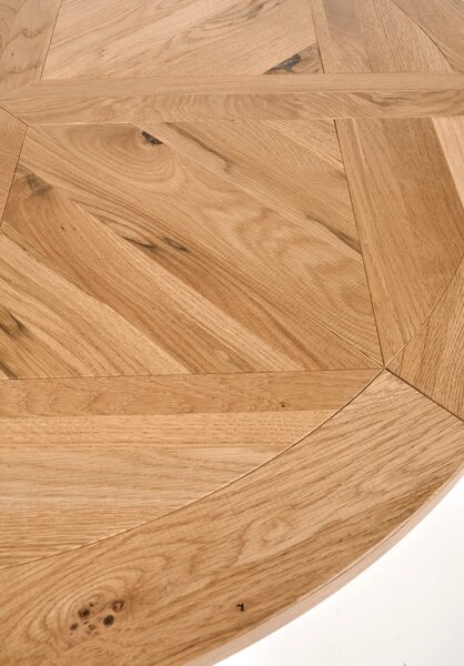 LivinHill Jídelní stůl Indus 125 cm z masivu dub přírodní/grafit
