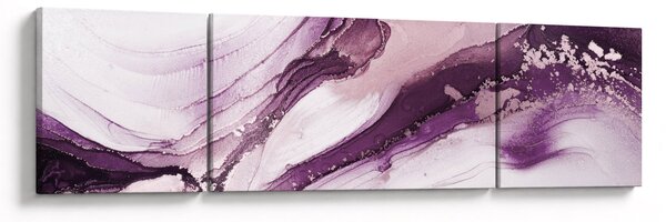 Obraz - Purple fluid art (170x50 cm)