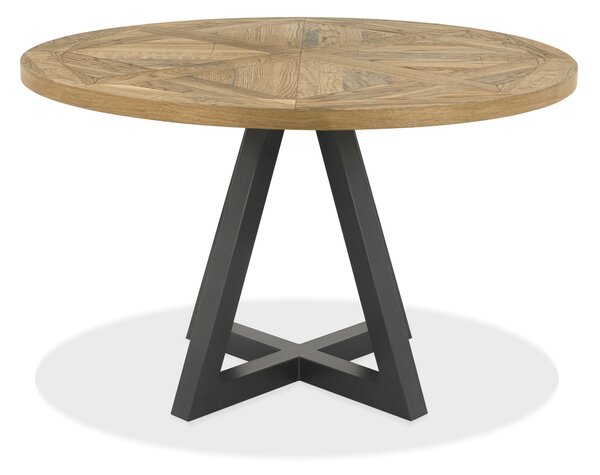 LivinHill Jídelní stůl Indus 125 cm z masivu dub přírodní/grafit