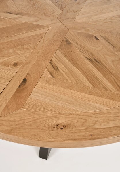 LivinHill Jídelní stůl Indus 125 cm z masivu dub přírodní/grafit