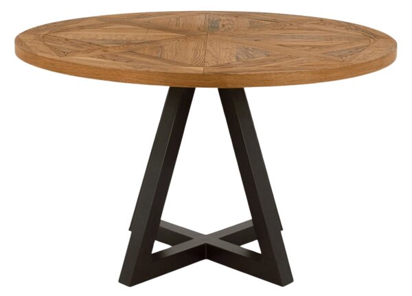 LivinHill Jídelní stůl Indus 125 cm z masivu dub přírodní/grafit