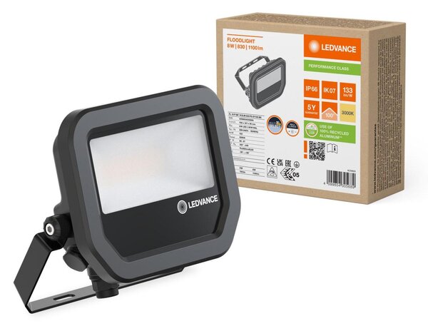 LEDVANCE LED reflektor FL 10 P 8W 1K2LM 830 PS SY100 BK 4099854305689