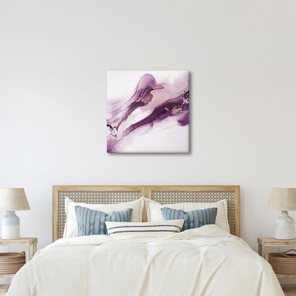 Obraz - Purple fluid art (30x30 cm)