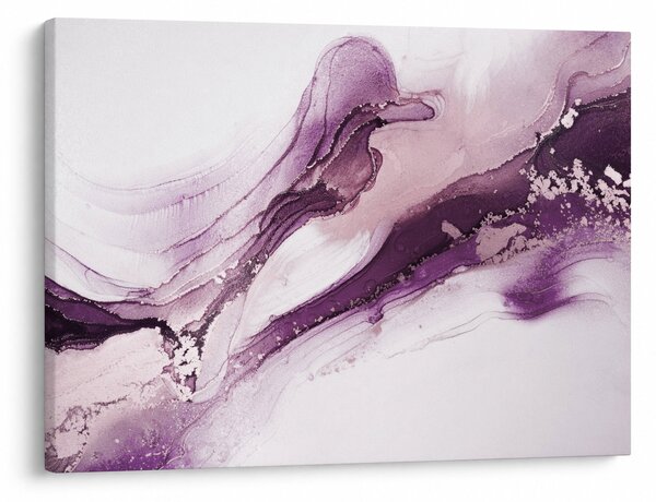 Obraz - Purple fluid art (70x50 cm)
