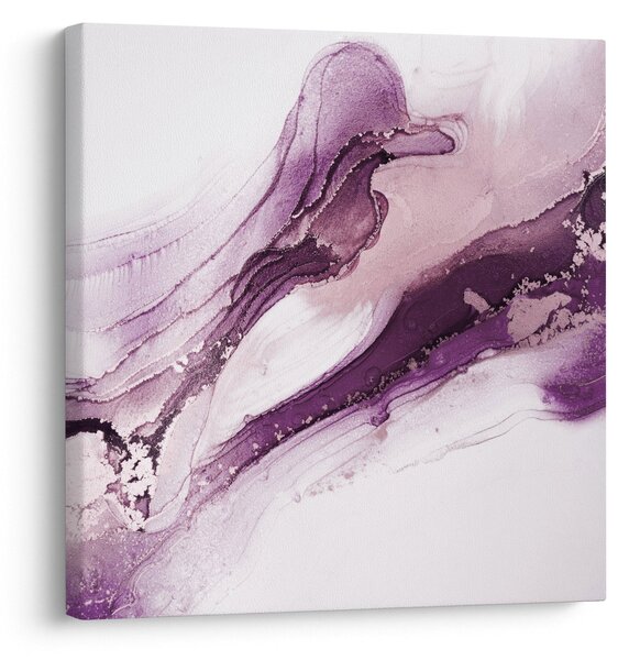 Obraz - Purple fluid art (30x30 cm)