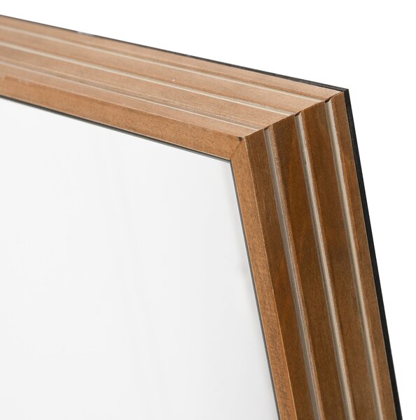 Zrcadlo HOMCOM s rámem z přírodního dřeva 125 x 45cm – Zrcadlo do předsíně, plné délky, zavěsitelné, do obývacího pokoje či ložnice | Aosom