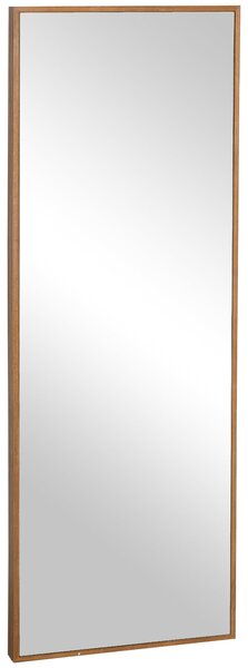 Zrcadlo HOMCOM s rámem z přírodního dřeva 125 x 45cm – Zrcadlo do předsíně, plné délky, zavěsitelné, do obývacího pokoje či ložnice | Aosom