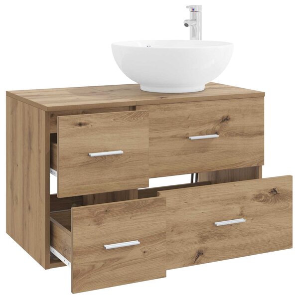 Sada koupelnového nábytku 2 ks Dub artisan Kompozitní dřevo 3403999