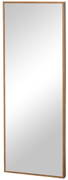 Zrcadlo HOMCOM s rámem z přírodního dřeva 125 x 45cm – Zrcadlo do předsíně, plné délky, zavěsitelné, do obývacího pokoje či ložnice | Aosom