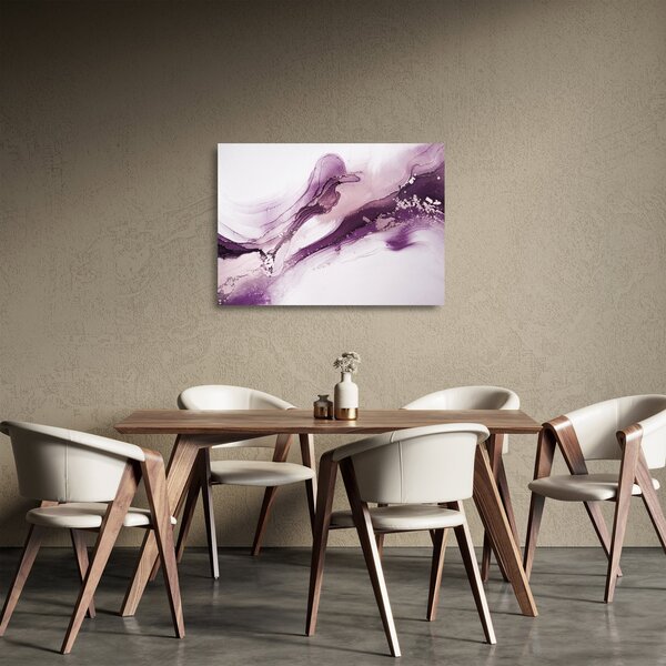 Skleněný obraz - Purple fluid art (70x50 cm)