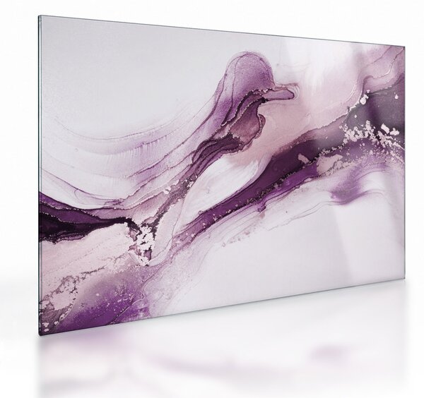 Skleněný obraz - Purple fluid art (70x50 cm)