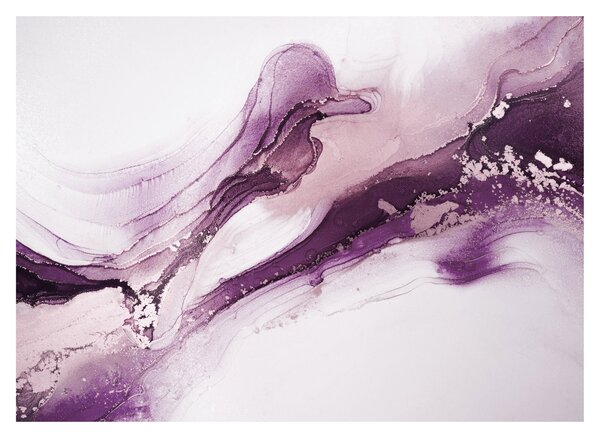 Skleněný obraz - Purple fluid art (70x50 cm)