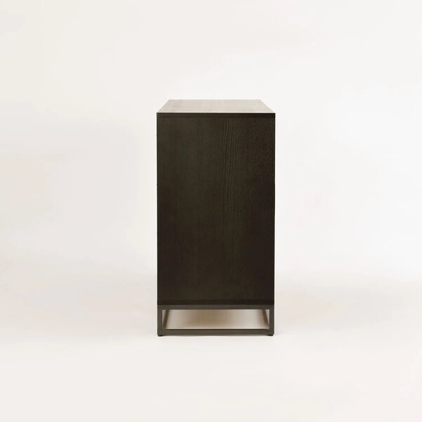 LivinHill Komoda Indus 160 cm z masivu dub přírodní/grafit