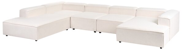 Modulární rohová pohovka 5místná ARDAL Buklé Krémově bílá Pravá