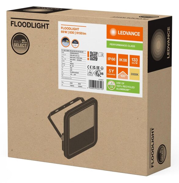 LEDVANCE LED reflektor FL 100 P 69W 10KLM 830 PS SY100 WT 4099854306143