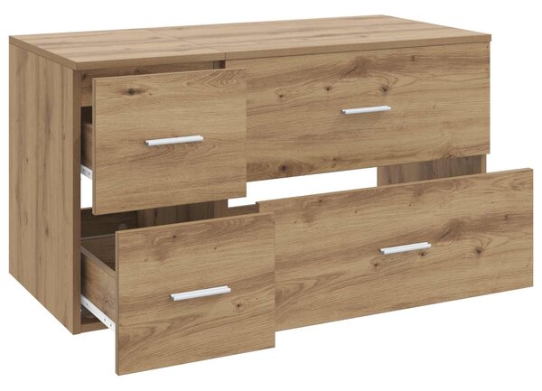 Sada koupelnového nábytku 2 ks Dub artisan Kompozitní dřevo 3404023