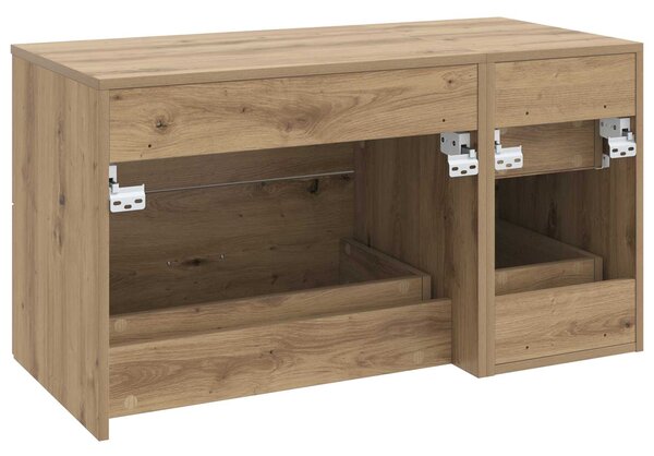 Sada koupelnového nábytku 2 ks Dub artisan Kompozitní dřevo 3404023
