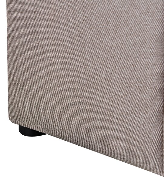 Postel s úložným prostorem Tkanina CASTELNAVET 160 x 200 cm Taupe