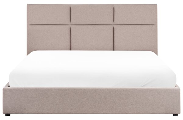 Postel s úložným prostorem Tkanina LAGORD 180 x 200 cm Taupe
