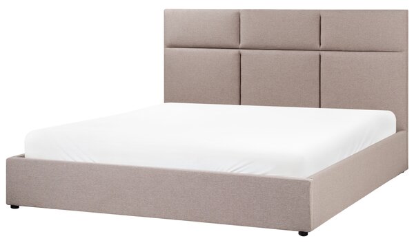 Postel s úložným prostorem Tkanina LAGORD 180 x 200 cm Taupe