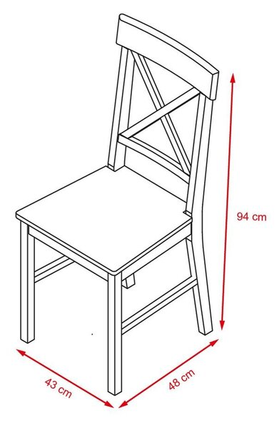 Jídelní set 4x židle + stůl Kampali, bílá