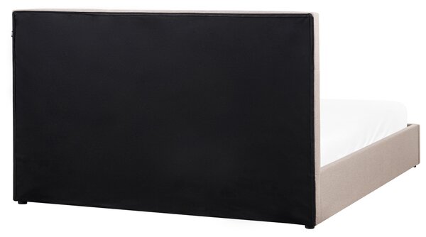 Postel s úložným prostorem Tkanina LAGORD 180 x 200 cm Taupe