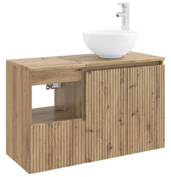 Sada koupelnového nábytku 2 ks Dub artisan Kompozitní dřevo 3404033