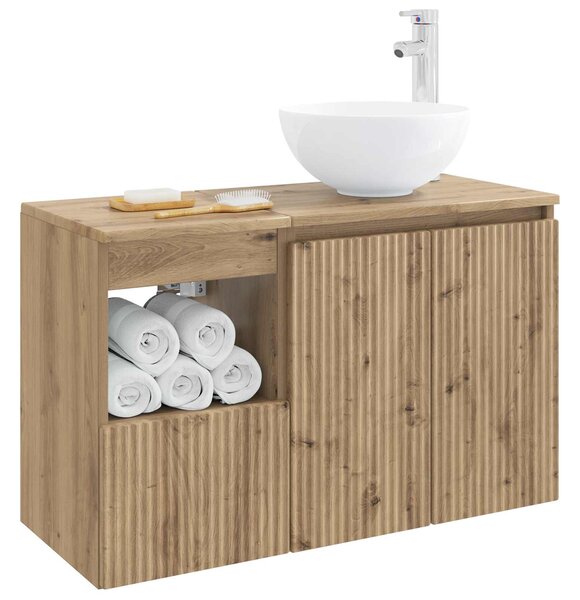 Sada koupelnového nábytku 2 ks Dub artisan Kompozitní dřevo 3404033