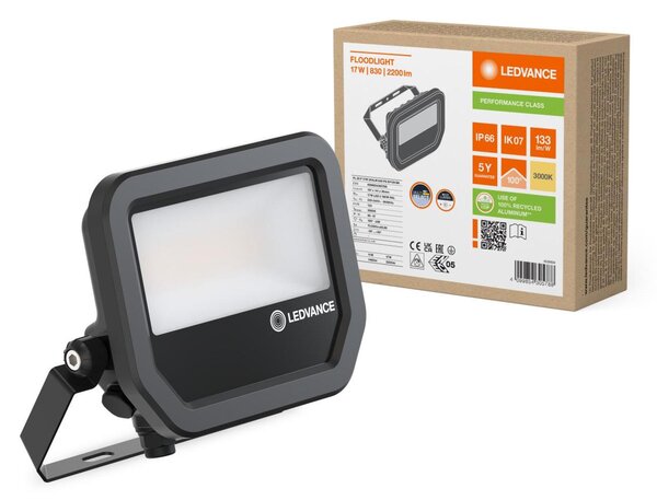 LEDVANCE LED reflektor FL 20 P 17W 2K4LM 830 PS SY100 BK 4099854305788