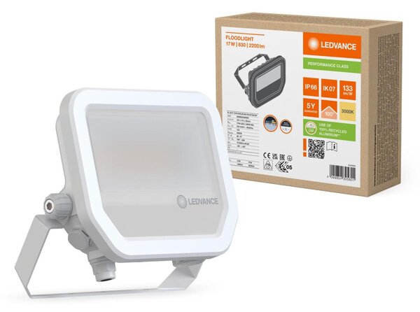 LEDVANCE LED reflektor FL 20 P 17W 2K4LM 830 PS SY100 WT 4099854305801