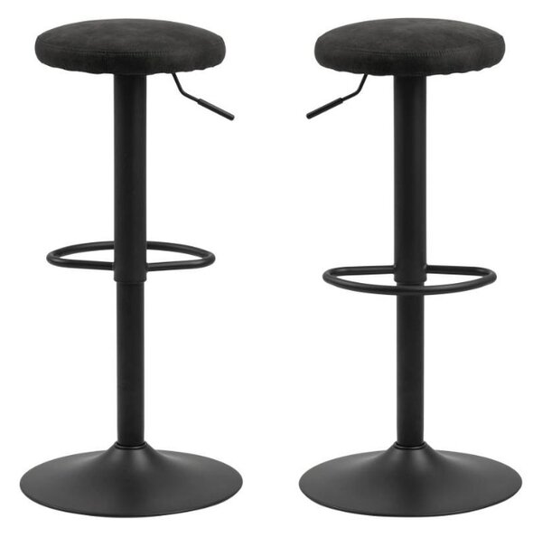 Moderní barová židle Nenna černá-antracitová