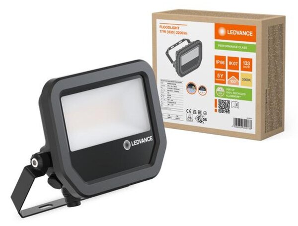 LEDVANCE LED reflektor FL 20 P 17W 2K4LM 830 PS SY100 BK 4099854305788