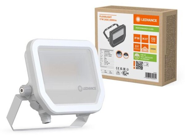LEDVANCE LED reflektor FL 20 P 17W 2K4LM 830 PS SY100 WT 4099854305801