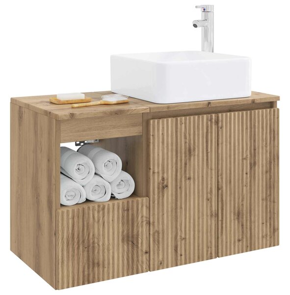 Sada koupelnového nábytku 2 ks Dub artisan Kompozitní dřevo 3404073