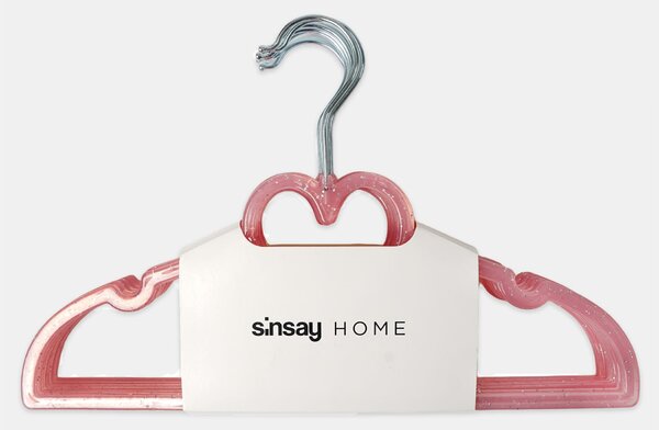 Sinsay - Ramínka s motivem srdce 10 pack - pastelová růžová