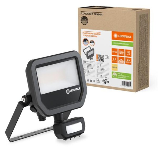 LEDVANCE LED reflektor FL 20 SN P 17W 2K4LM 830 PS SY100 BK 4099854309489