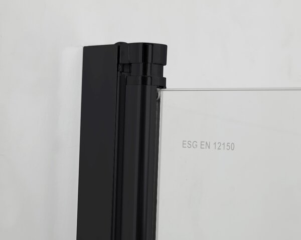 Hagser Anke vanová zástěna 70 cm jednodílný černá matný/čiré sklo HGR50000023