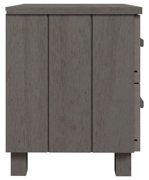 Noční stolky HAMAR 2 ks světle šedé 40x35x44,5 cm masivní dřevo 340411