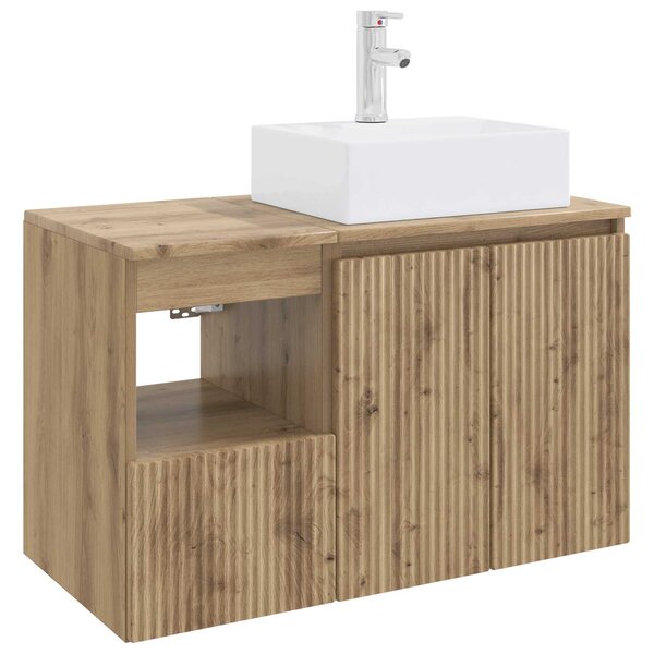 Sada koupelnového nábytku 2 ks Dub artisan Kompozitní dřevo 3404063