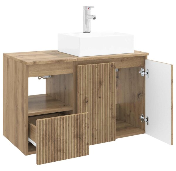Sada koupelnového nábytku 2 ks Dub artisan Kompozitní dřevo 3404063