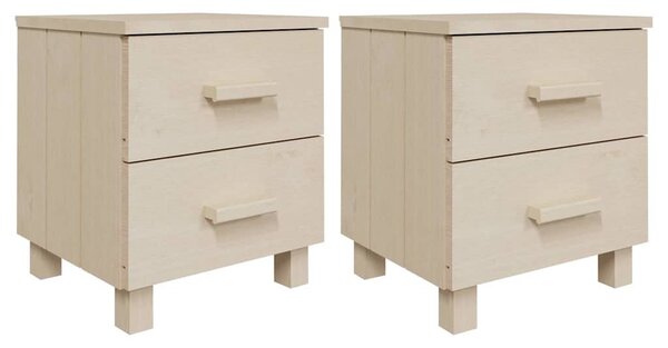 Noční stolky HAMAR 2ks medově hnědé 40x35x44,5 cm masivní dřevo 340408