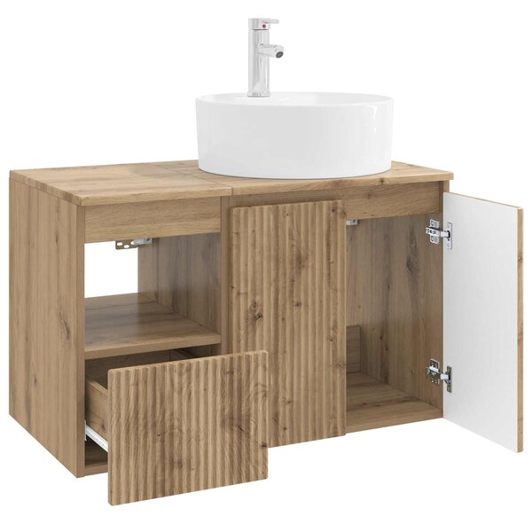 Sada koupelnového nábytku 2 ks Dub artisan Kompozitní dřevo 3404083