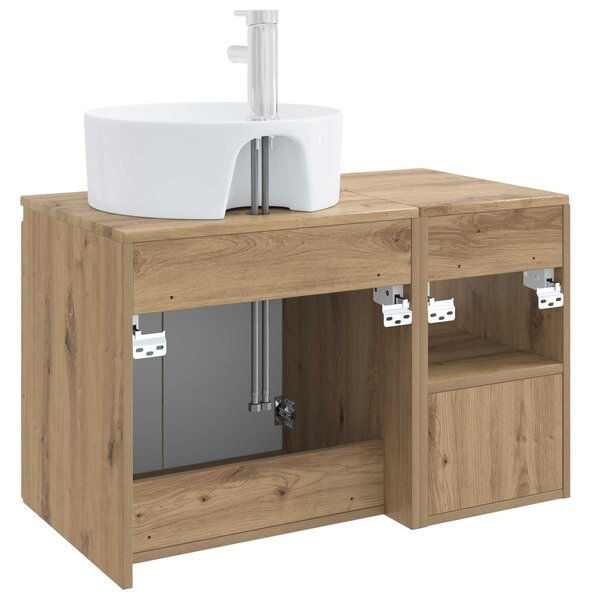 Sada koupelnového nábytku 2 ks Dub artisan Kompozitní dřevo 3404083