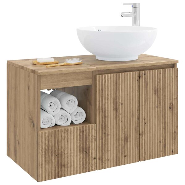 Sada koupelnového nábytku 2 ks Dub artisan Kompozitní dřevo 3404093