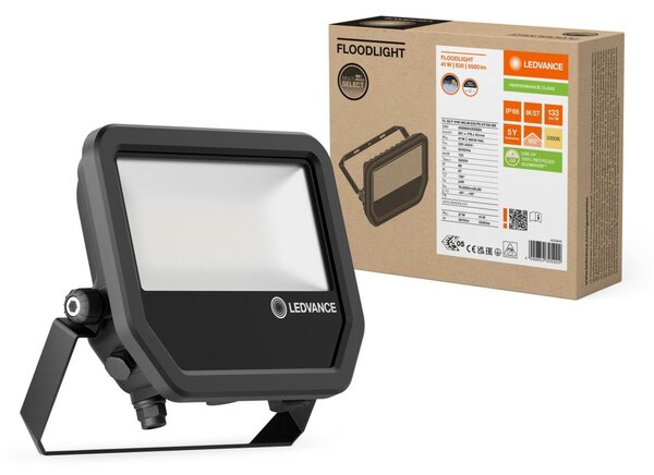 LEDVANCE LED reflektor FL 50 P 41W 6KLM 830 PS SY100 BK 4099854305924